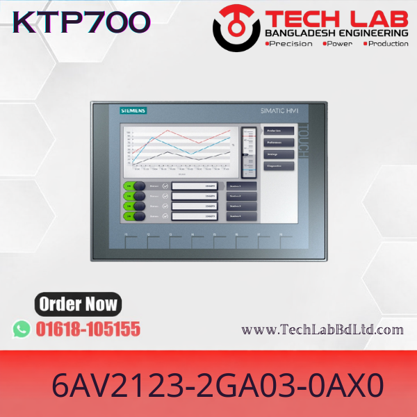 Siemens HMI KTP 700 Price in Bangladesh | 6AV2123-2GA03-0AX0 Price in BD | Siemens 7 Inch Best HMI